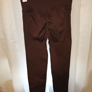 High-Rise Brown Leggings